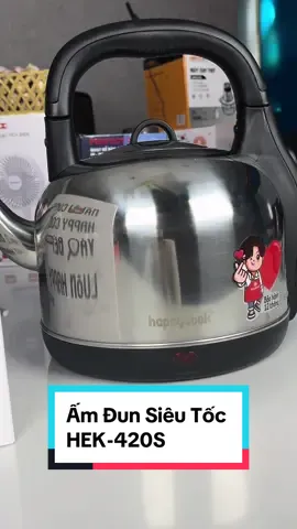 Ấm đun siêu tốc Happy Cook HEK-420S sử dụng điện an toàn, vệ sinh, nhanh chóng cho mọi nhà ❤️ #sieuthi304 #hot #amdun #sieutoc 