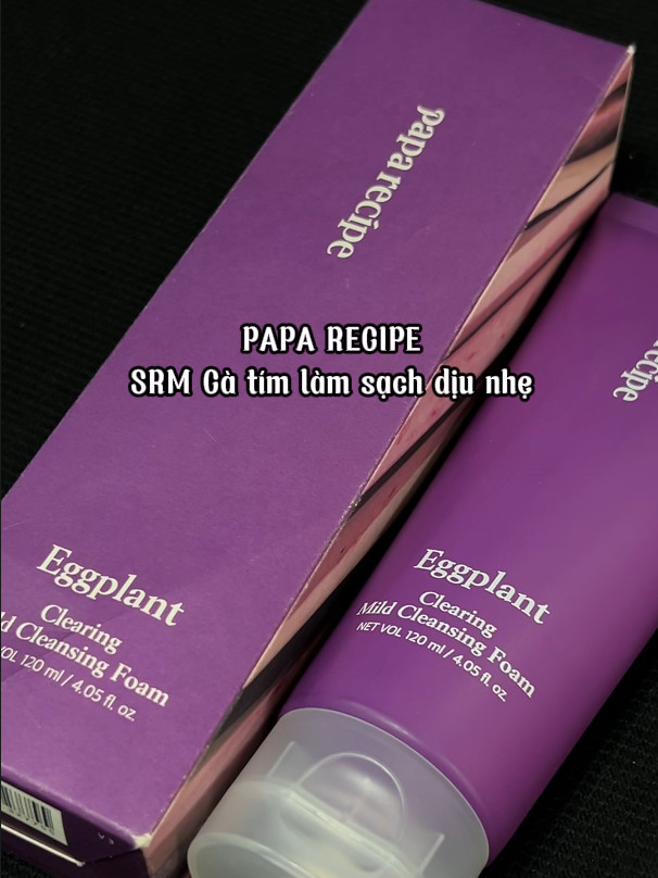 mụt eim srm cà tím giúp làm sạch tbc dịu nhẹ cho mấy bà đeyyy #skincaredeskincares #skincare #reviewlamdep #beauty #BeautyTok #srm #suaruamat #eggplant #cleansingfoam #paparecipe