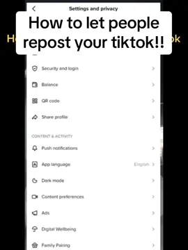 #creatorsearchinsights how to let people repost my tiktok #repost #comment #tiktok #fyp #facts #helpful #foryou