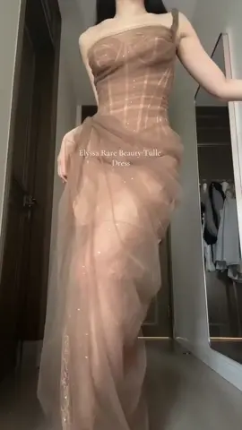Looking gorgeous in Elyssa Rare Beauty Tulle Dress 🎀 #dressoutfit #eveningdress #dresses #cocktailgown #formaldress #weddingguestdress #maxidress 
