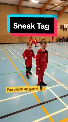 Try this fun game in your next warm up. #justplaysports #soccerdrills #footballdrills #grassrootsfootball #primaryschoolteacher .