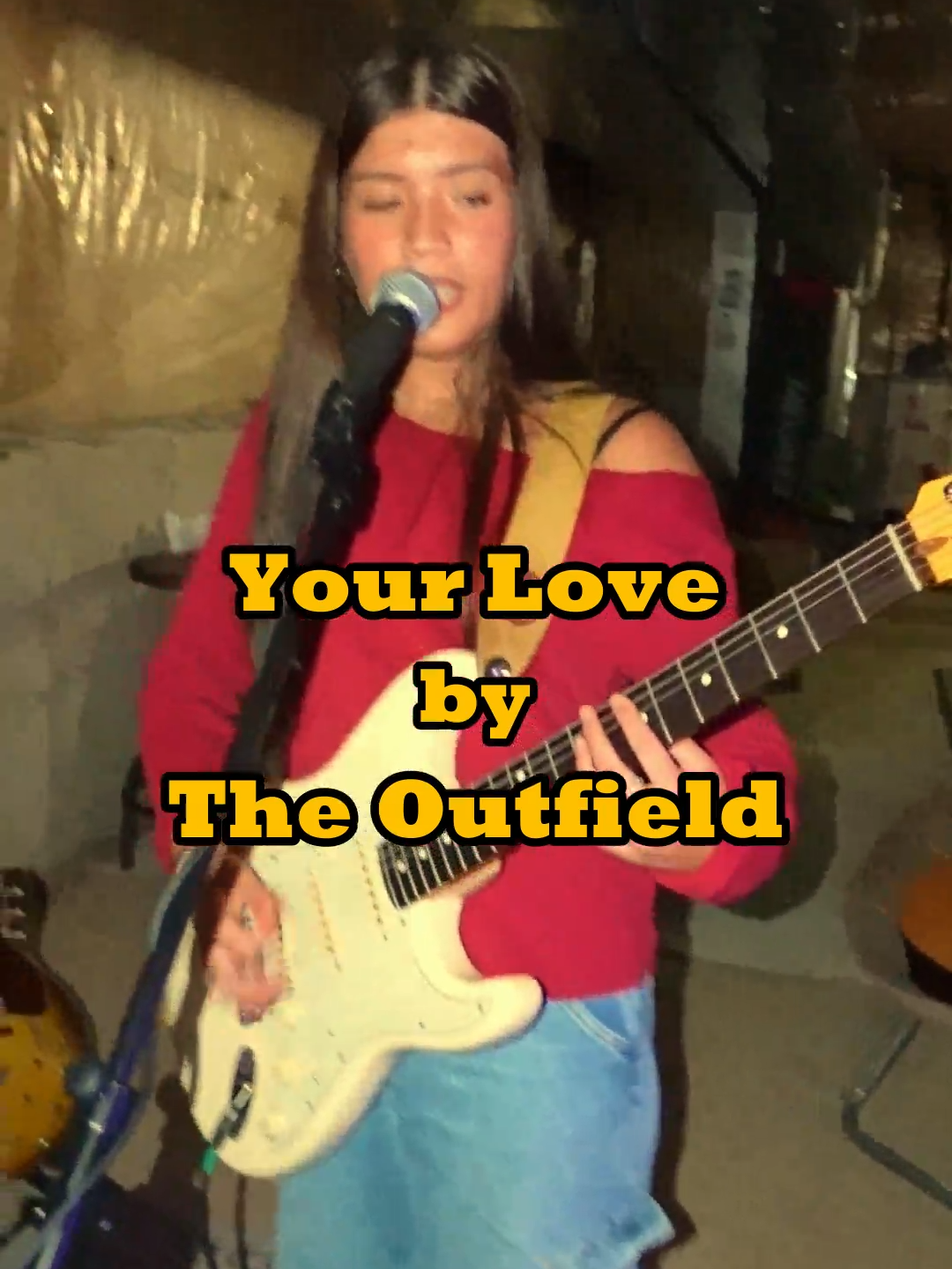 Rizz song 🤨 #ninetofiveofficial #fyp #music #band #theoutfield #yourlove #80srock #classicmusic #youngband #teenmusic #funny #cover @hanaleirocks