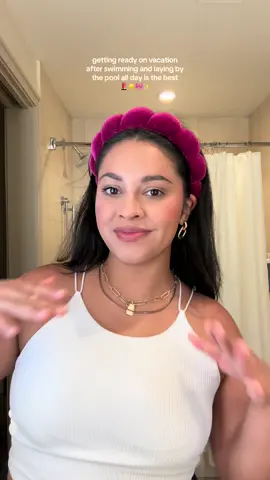freshening up after swimming all day is the best feeling🤩 #grwm #foryou #fyp #MomsofTikTok #momgrwm #momtok #vacation #vacay #vacationmode #palmsprings #familyvacation #palmspringscalifornia #momgetreadywithme #momlife #MakeupRoutine #makeuptutorial #getreadywithme #grwmmakeup 