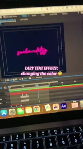 how to change the color of a text layer as a keyframe! follow tor more tutorials! 🩷 #aftereffects #aetutorials #videoediting #edittok 