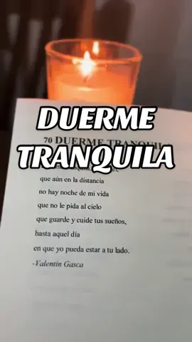 Duerme tranquila #valentingasca #poesia #poesiaenespañol 