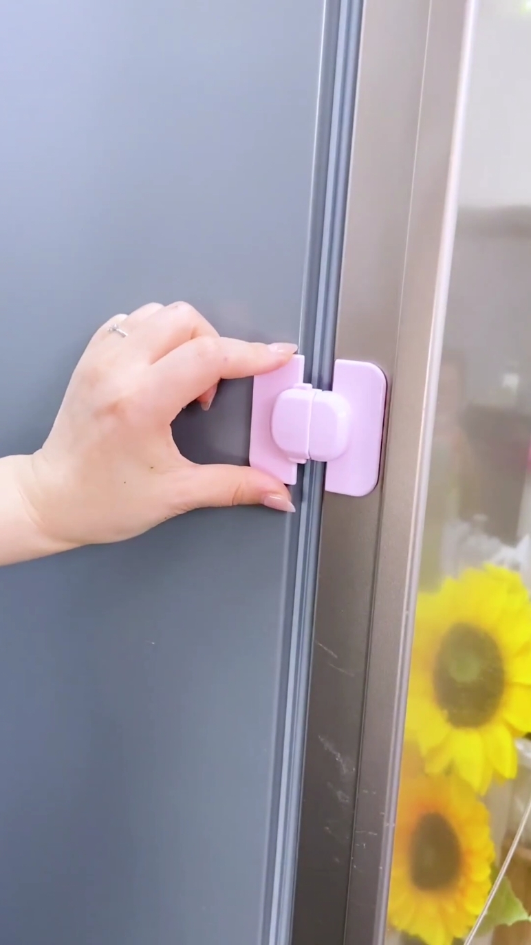 Child Fridge Freezer Lock ABS Protection Baby Kids Safety Lock Baby Toddler Cabinet Closet Fridge Freezer Door Home