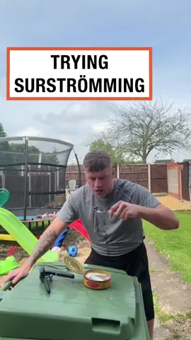 I want to try this out of curiousity but I also really don't 🤣🤢 (🎥: @deanalex7) #foodbible #surstrommingchallenge #surstromming #funnyvideo #fish