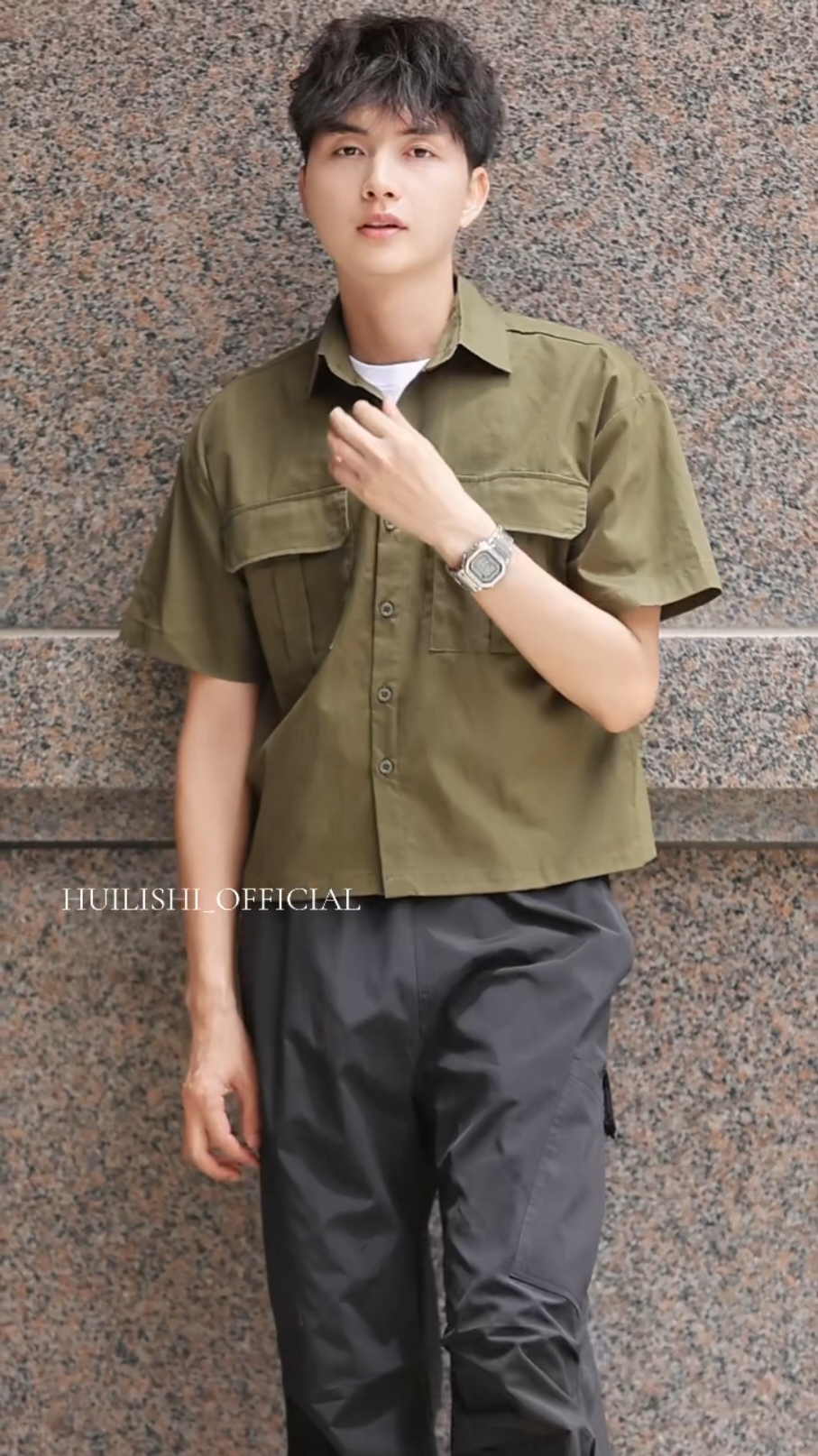 Korean Boxy Crop Shirt by Huilishi  #cropshirt #menoutfitideas #shirts #menoutfit #koreanshirt 