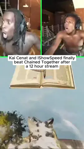 Kai Cenat and IShowSpeed finally beat Chained Together after a 12 hour stream #kaicenat #ishowspeed #viral 