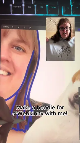 Loved making this hoodie for Ellen! @Webkinny ❤️ #smallbusiness #customhoodie #lineart #linearthoodie 