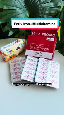 Ferix BC Iron+Multivitamins 24+6 Capsules  ✅Has Vitamin B12, Vitamin B1, Vitamin B6, Vitamin B2, D-Calcium, Nicotinamide and Vitamin C #ferix #ferixbc #ironmultivitamins #multivitamin #ferixbcironplusmultivitamins #ironsupplements #foodsupplement #ferixbcmultivitaminswithiron #bewellc #bewellcferixbc #bewellcproducts #foodsupppement  #fyp #fypシ゚viral #ttsbudolfinds #wowsulitdeals #paydaysale #fridayfriyay #MySweldoBudol  #TikTokShopFUNPayday #selfcaretts #SummerSayaSale #bonggangfridayfriyay #lifestylechallenge  @Bewell 