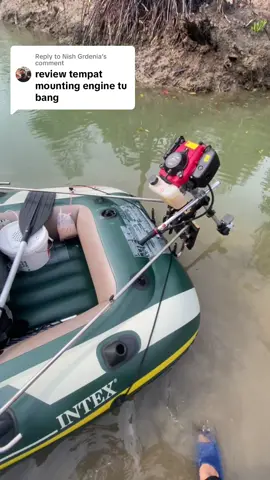 Replying to @Nish Grdenia  nah, kene letak kayu sikit. Selamat mencuba 🤙🏻  #inflatableboat #seahawk4 #intex #malaysia #fishing #fish #fyp 