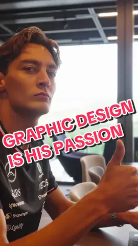 Graphic design is his passion 💻🎨🙏 #mercedes #f1 #formula1 #georgerussell #graphicdesign 
