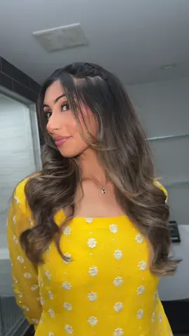 Mayoon hair ☀️#sharkhair #blowout #desitiktok #viral #fyp #weddingszn 