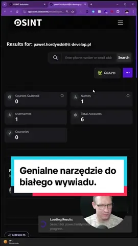 Genialne narzędzie do białego wywiadu. . . . #osint #białywywiad #cyberbezpieczeństwo #cyberedukacja