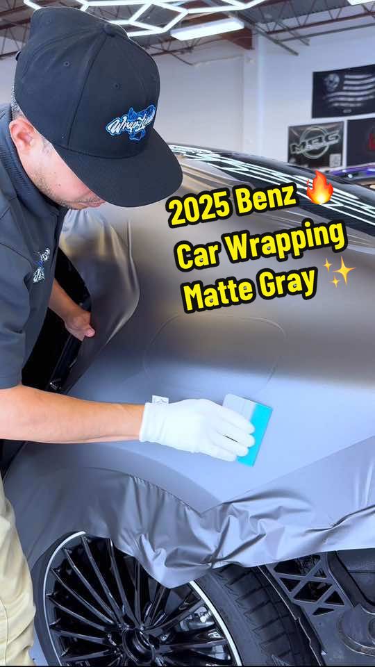 This brand new Mercedes-Benz car wrapping surely hits the ASMR vibes! An absolute satisfying and smooth installation when using the best car wrap films ✨ I also teach how to wrap cars at my facility in Houston and I have instructional videos too 🎥💪 #asmr #asmrsounds #satisfying #carwrapping #carmods 