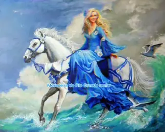 Cabocla Joana Gunça 💙🐎📿 #fernandodeiemanja #tribunajurandiense #paizepretodaoxum 