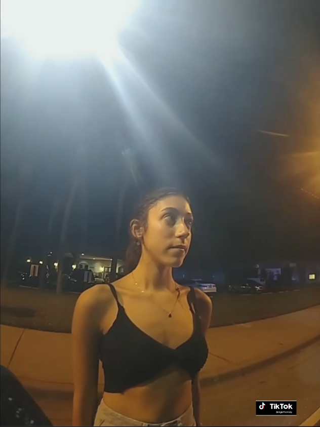 19 Year-old given a sobriety test - eye portion. Police give sobriety test to a young woman after she provided false ID.  #sobrietytest #police #dui #dwi #drinking