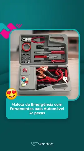 ✅️ QUER SABER MAIS? ME CHAME NO WHATSAPP 12 99140-6493 OU NO MEU DIRECT QUE EU TE ENVIO O LINK!  ✅️ DESCRIÇÃO  Imagine a tranquilidade de estar sempre preparado para imprevistos na estrada. A Maleta de Emergência com Ferramentas para Automóvel - 32 Peças, foi projetada para oferecer segurança e eficiência em qualquer situação. Com 32 peças essenciais, este kit é sua solução completa para reparos emergenciais, garantindo que você possa continuar sua jornada sem preocupações. Aproveite essa oportunidade de ter um kit compacto, prático e de alta qualidade. Adquira agora e viaje com confiança! ✅️ESPECIFICAÇÕES  Tipo: Kit de Emergência Automotivo Material das ferramentas: Aço de alta qualidade Quantidade de peças: 32 Embalagem: Maleta prática e resistente ✅️ CONTEÚDO  1 Cabo para bateria 1 Chave de fenda 1 Chave Philips 1 Cabo para pneus 1 Cabo para soquetes 1 Alicate tipo Ford 1 Fita isolante 1 Lanterna compacta (pilha AA não inclusa) 9 Soquetes enc.1/4