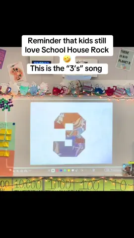 My students request the 3’s and 8’s School House Rock songs at least once a week. Lots of kids sing a long ans it helps them learn and remember thier multiples and math facts!  #teachersoftiktok  #mathteachers  #schoolhouserock  #teachertips 