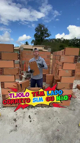 Tijolo tem lado correto sim ou nao? #pedreiro #pedreiros #obras #obracivil #construcao #tijolo #dicas #dica #engenharia #alvenaria #peaodeobra #obra 