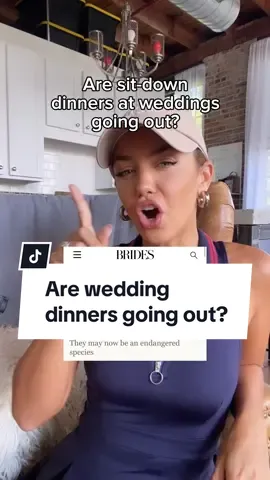 Are formal sit-down wedding dinners going out of style? 👀 #wedding #weddingplanning #weddingfood 