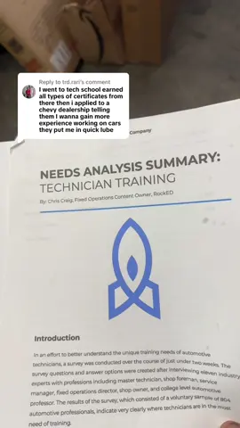 Replying to @trd.rari the tech school that I went to was not an ASEP program and we worked on everything. We had equipment that was back from 1980 and I could do more things then in school then schools provide now. It takes everything in this analysis summary for the new technician to know an understand and what it takes along with interning at a dealership while going to school to get both hands on and book experience. That is not just technical information and diagnostic and repairs at the trade schools, but hands-on real world scenarios from independent and dealers shops.  @@Chris_MF_Craig##mechanicsoftiktok