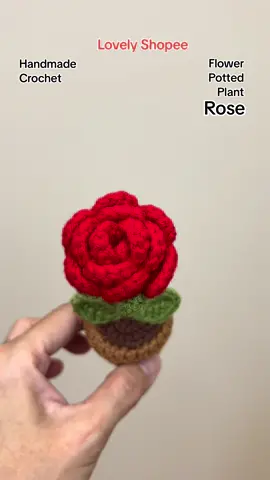 Crochet Potted Plant Rose