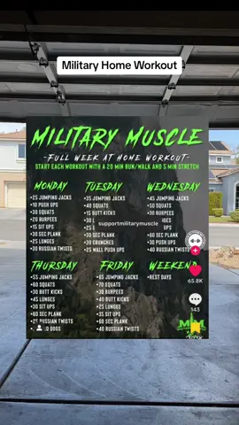 At HOME MILITARY WORKOUT!! #foryoupage #foryou #militarytiktok #workout #monday 