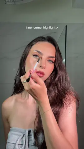 if you want to elevate your makeup look add some inner corner highlight! It is such a small touch but makes a difference! #makeup #makeuptips #BeautyTok 