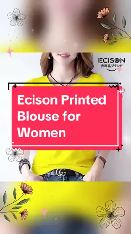 Ecison Printed Blouse for Women #ecisonblouseforwomen #womensblouse #girlsblouse #fyp #foryou #foryoupage #CapCut 