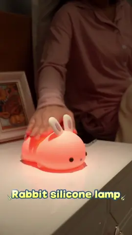 Silicone rabbit night light, small and cute shape!!🦄🐰🤩🫶🏻#siliconenightlight #nightlight #lightforkids #nightlamp #lampforbedroom 