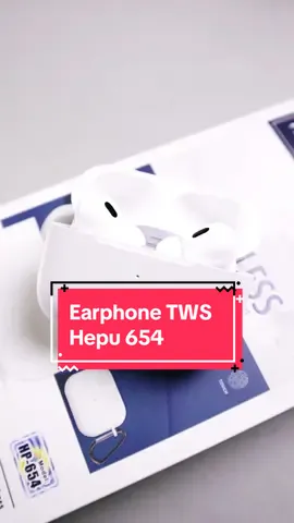 Earphone TWS Hepu 654 Mini headset wireless HP-654 dengan model multi sentuh dan tersedia dalam 2 warna : Putih dan Hitam. Ukurannya sekitar 32 mm x 24 mm x 19 mm, sangat ringan untuk digunakan sehari-hari.  * Desain Multi Sentuh    Mudah dikendalikan dengan sentuhan jari pada bagian headset. Desain multi sentuh memungkinkan Anda untuk mengontrol panggilan telepon, musik, dan volume hanya dengan menggesek atau menekan permukaannya.  * Baterai Tahan Lama    Dilengkapi baterai yang bisa tahan hingga beberapa jam penggunaan. Anda bisa mendengarkan musik atau menerima panggilan selama beberapa waktu tanpa khawatir kuatir kehabisan daya. Pengisian Cepat Dalam waktu hanya sekitar satu setengah jam saja headset ini sudah bisa diisi dayanya kembali menggunakan charger yang telah disediakan dalam paket pembelian. Voltage pengoperasiannya berkisar antara 3.3V hingga 4.2V ~ ~ ~ #TWS #twsbluetooth #HEPU 