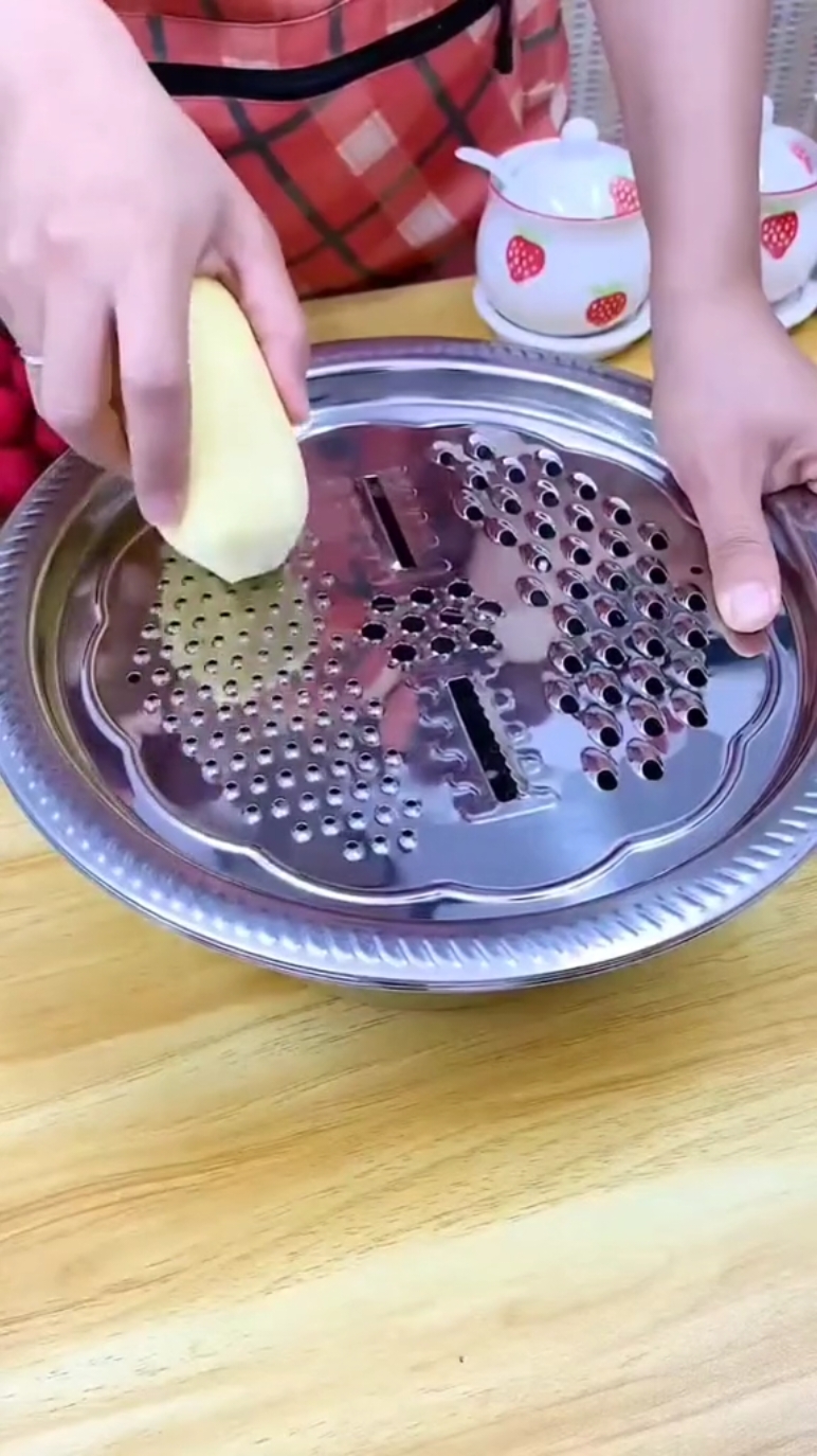3 In 1 Multifunction Stainless Steel Basin Drain Basket Set Grater Washing Bowl Fruit Kitchen Utensils