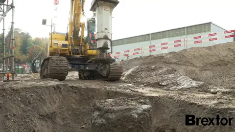 What is the first step when breaking piles with Brextor®? Interested? We can help you further: info@brc.swiss 🌐 www.brextor.com #Brextor #civilengineering #concreteconstruction