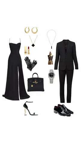 Couple Outfit 💋🗡️ #couple #outfit #elegant #classy #hermés #vancleef #ysl #rolex #jpg #gucci #relatable #fyp #fyyyyyyyyyyyyyyyy 