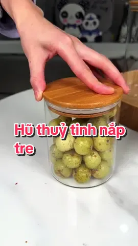 Hũ thuỷ tinh nắp tre bảo quản thực phẩm khô, ngũ cốc các loại #huthuytinh #huthuytinhnaptre #hopthuytinhnaptre #lothuytinhnaptre #giadungtienich 