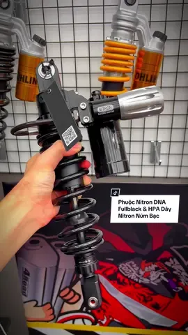 Phuộc Nitron DNA FullBlack & HPA Dây Nitron Núm Bạc 😍😍 #nitron #đồchơixemáy #hpa #fullblack #phuộc 
