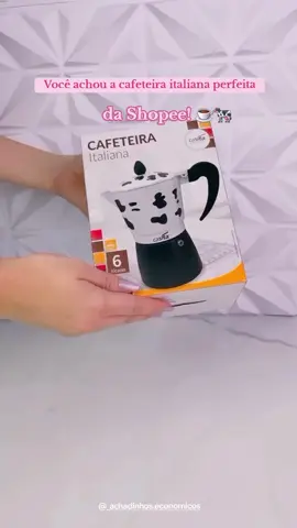 Cafeteira italiana de alumínio vaquinha. ☕️🐄🤍 Comente 
