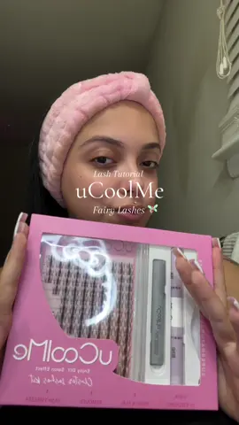 LASH TUTORIAL | Obssesed with these fairy lashes 😩 definitely a lash cluster girly now! #lashtutorial #ucoolmelashes #lashclusters #lashesoftiktok #fypシ゚viral #grwm 