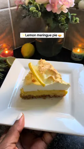 Lemon Meringue Pie, enjoy💛 Ingredients: Coconut biscuits x2 1 Can Condensed milk Juice of about 3-4 lemons 3 eggs 1/2 tsp of cornstarch  1/2 cup melted butter 1/4 cup sugar for biscuits 1/4 cup  for pie filling #baking #dessert #pies #bakersoftiktok #homebaker #recipevideo #easy #EasyRecipes #tiktokfood #fypシ゚viral 