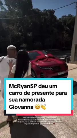 Mc RyanSP deu um carro de presente de aniversário para sua namorada Giovanna Roque 🤩 Parabéns Gi 🥳👏 #ryan #ryansp #mcryansp #giroque #zoe #familia #aniversario #surpresa #funk #trap #gr6 #gr6explode #viral 