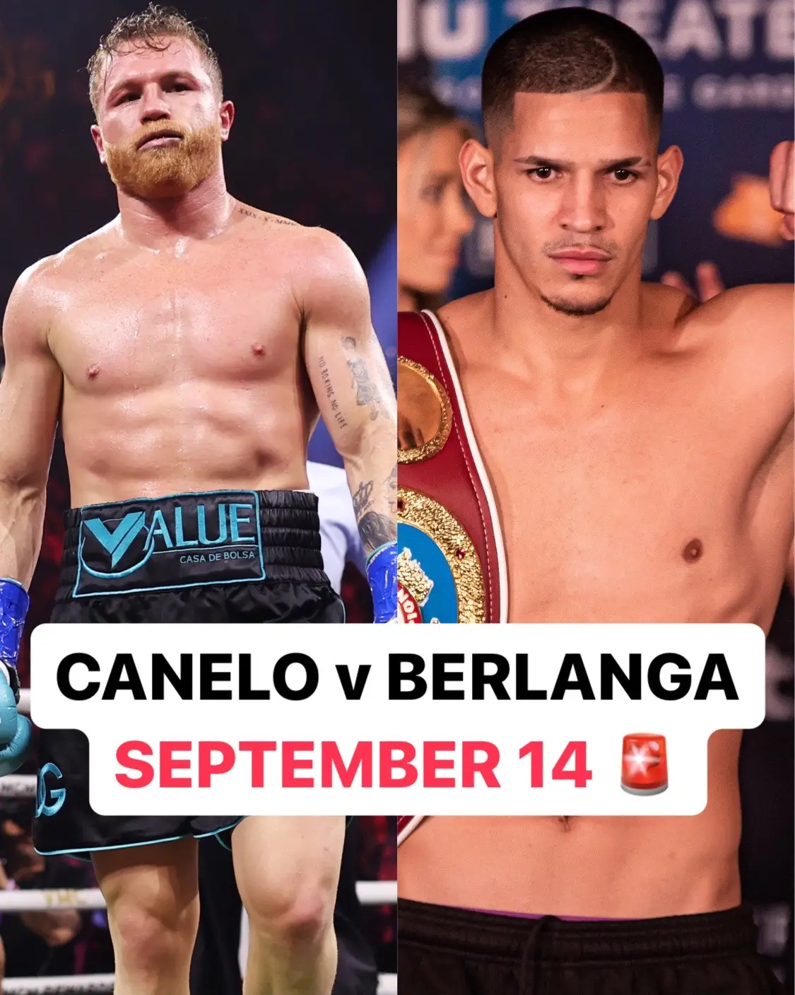 Canelo v Edgar Berlanga Sep 14 in Vegas 👀  #canelo #edgarberlanga #boxing 