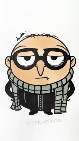 Tiny Gru 🥰🥸🧣 #asmr #coloring #colouring #art #colorindo #coloringbook #satisfying #satisfyingvideo #despicableme #minions #gru 