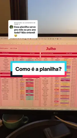 Respondendo a @Paola. k ela serve pros dois na vdd kkkk #gastos #fatura #planilhafinanceira #organizaçãofinanceira #finançaspessoais #finanças #compras #organizaçãofinanceira 