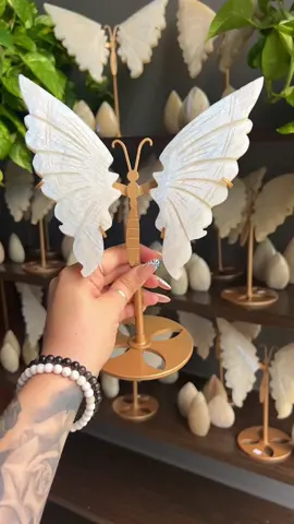 The prettiest moonstone butterflies have just landed 🦋  #crystals #crystalsoftiktok #crystalhealing #crystalhealing #moonstone #metaphysical #crystal #tiktokshop #crystaltok 
