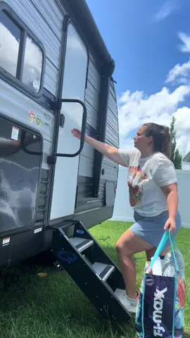 Cleaning the camper to get ready for our long weekend camping trip! #fyp #foryou #foryoupage #camper #campingtrip #cleanthecamper #cleaningtiktok #cleanwithme #traveltrailer 