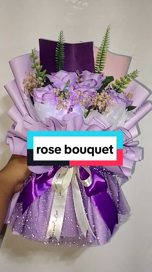 purple rose 💜💐 #artificialflowers #rosebouquet #flowerbouquet 