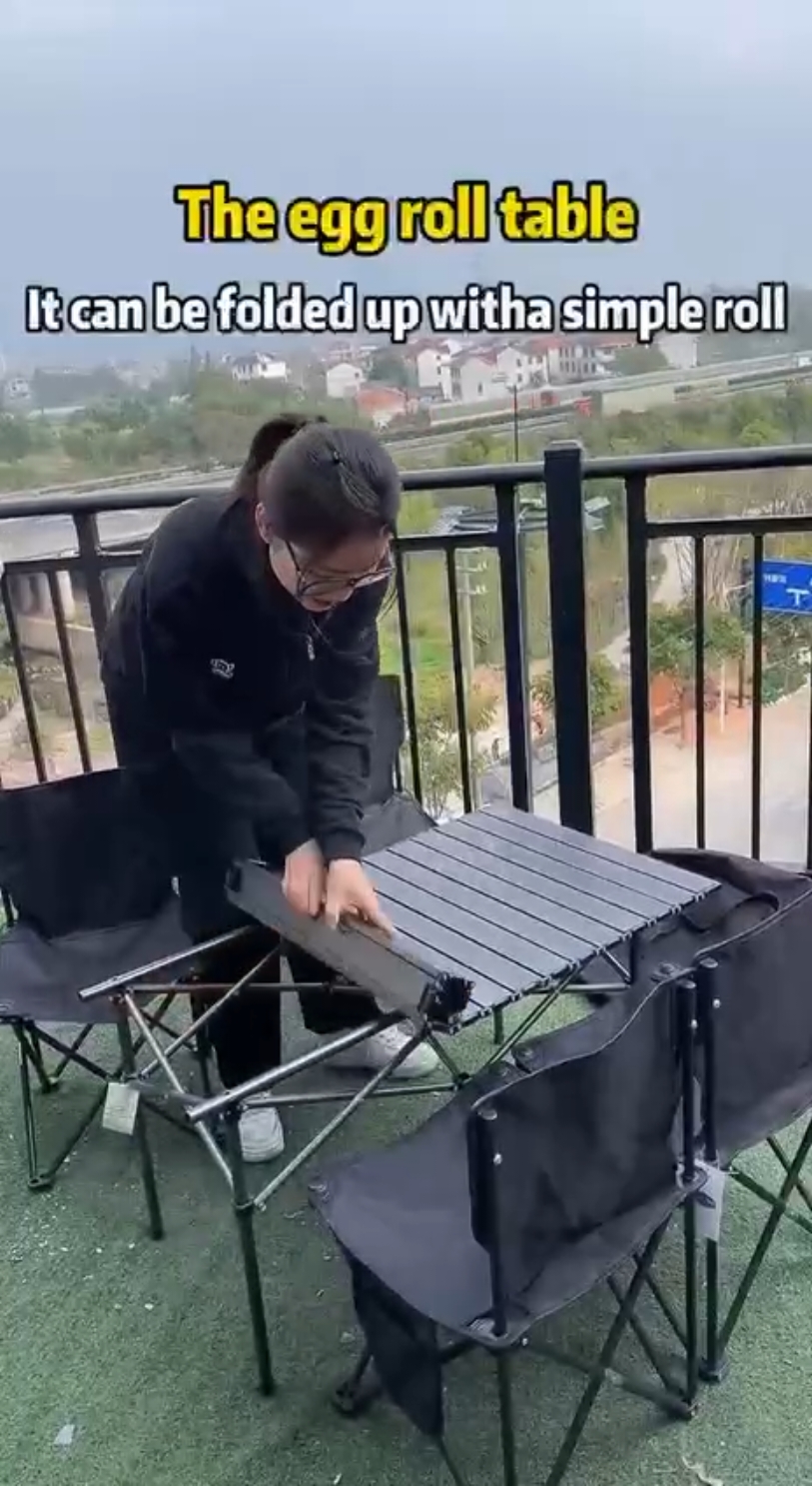 The table for camping out is here #Campout #Eggrolltable #camping #Outdoortable #Outdoortableandchair 