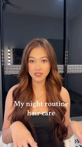 My night routine hair care . ❤️#bonnetcap #pillowcase #silkpillowcase #silkyhair #hairtips 